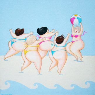 Lynn Worthington Card - Girls with a Ball - GC8312
